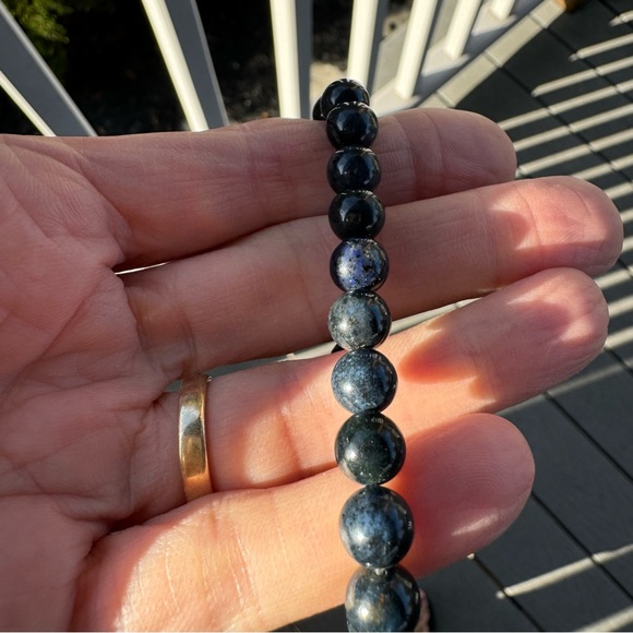 Grade A Genuine Dumortierite Bracelet 8mm Bead - Picture 4 of 5